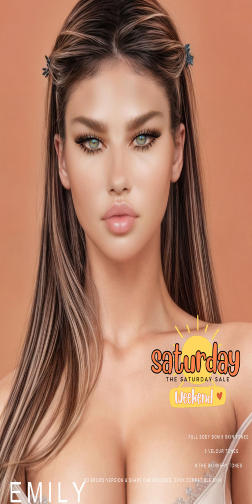 Emily Skin - EvoX	&lt;a href=&quot;https://maps.secondlife.com/secondlife/Vintage%20Romance/161/110/26&quot; target=&quot;_blank&quot;&gt;Teleport&lt;/a&gt;