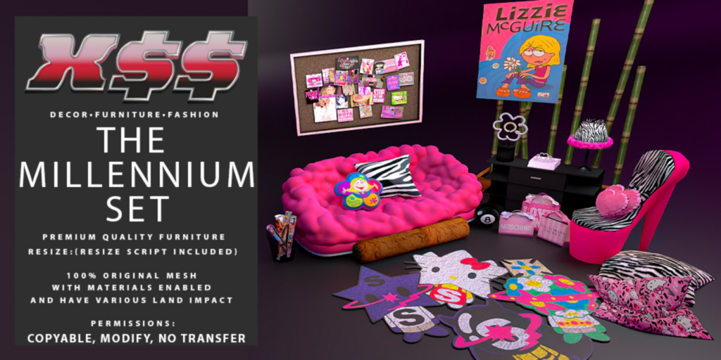 The Millenum Decor Set	&lt;a href=&quot;http://maps.secondlife.com/secondlife/Tender%20Love/168/149/1162&quot; target=&quot;_blank&quot;&gt;Teleport&lt;/a&gt;