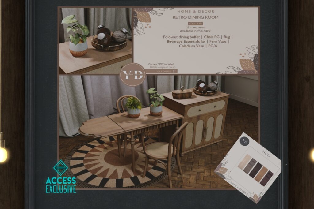 Retro Dining Room Decor Set, L$420