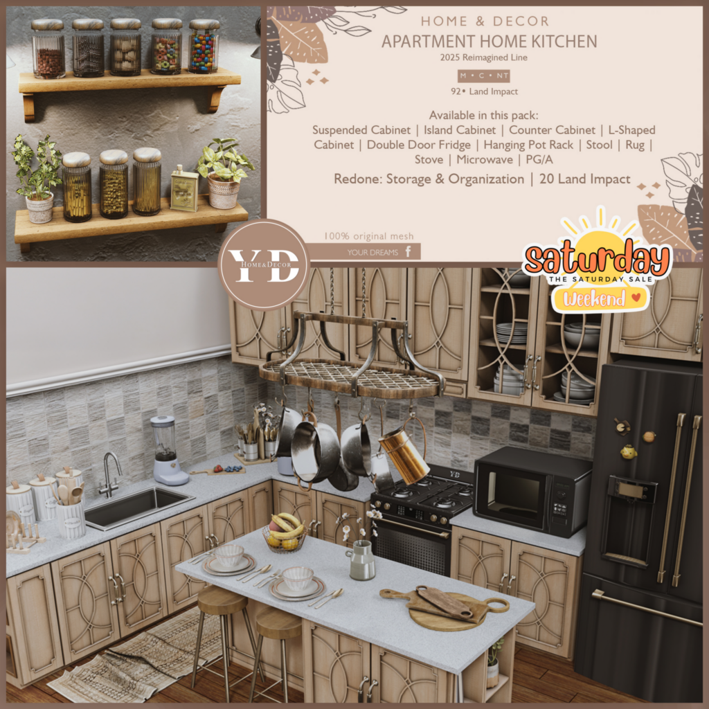 Apartment Home Kitchen	&lt;a href=&quot;http://maps.secondlife.com/secondlife/Your%20Dreams/40/130/24&quot; target=&quot;_blank&quot;&gt;Teleport&lt;/a&gt;