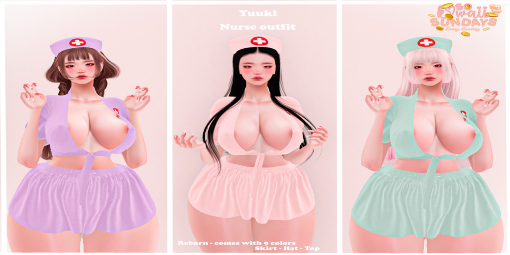 Nurse Outfit - Reborn	&lt;a href=&quot;http://maps.secondlife.com/secondlife/Gigli%20Live/134/194/21&quot; target=&quot;_blank&quot;&gt;Teleport&lt;/a&gt;