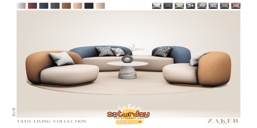 Tayo Living Collection Decor Set	&lt;a href=&quot;http://maps.secondlife.com/secondlife/Zaker/99/189/22&quot; target=&quot;_blank&quot;&gt;Teleport&lt;/a&gt;