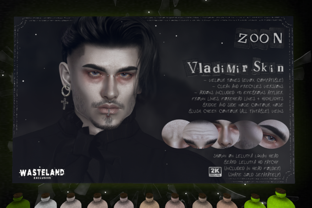 Vladimir Skin - EvoX/Velour, L$549 each/L$3499 FP