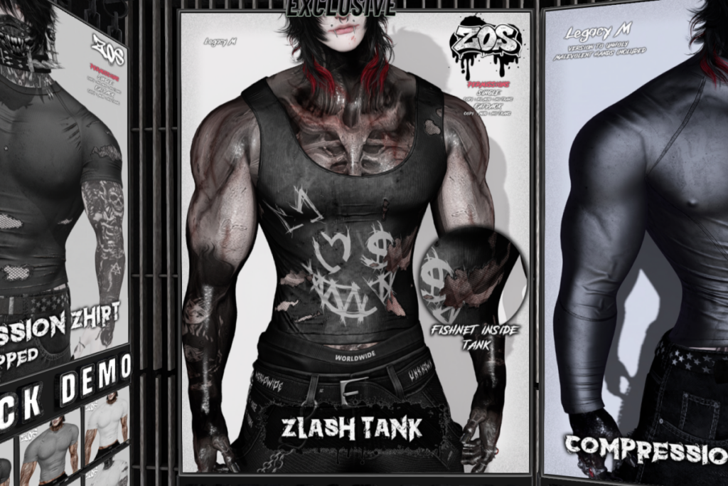 Zlash Tank - Legacy, L$310 each/L$1100 FP