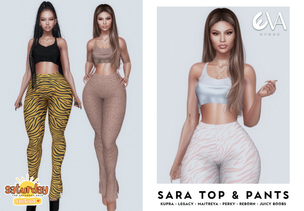 Sara Top &amp; Pants - Inithium/Legacy/Maitreya/Reborn/+mods