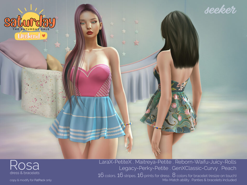 Rosa Dress - GenX/Legacy/Maitreya/Peach/Reborn/+mods