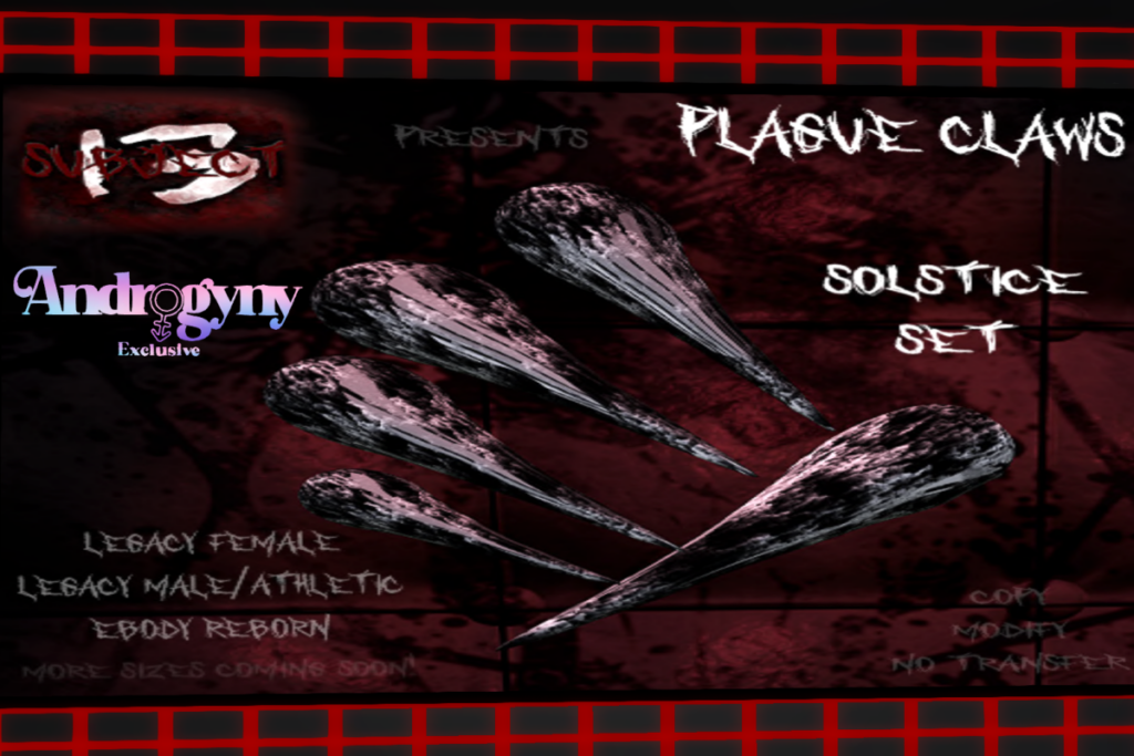 Plague Claws - Legacy F+M/Reborn/+mods, L$275
