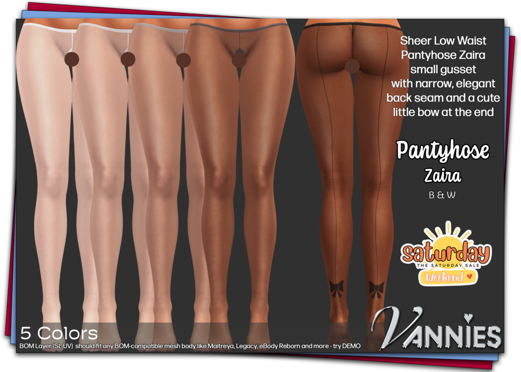 Zaira Pantyhose Black &amp; White - BOM