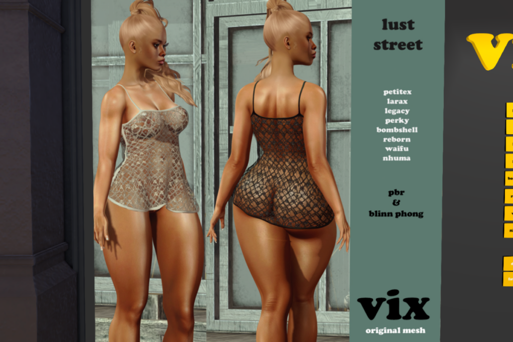 Lust Street Dress - Legacy/MaitreyaX/Nhumana/Reborn/+mods, L$500 each/L$2000 FP