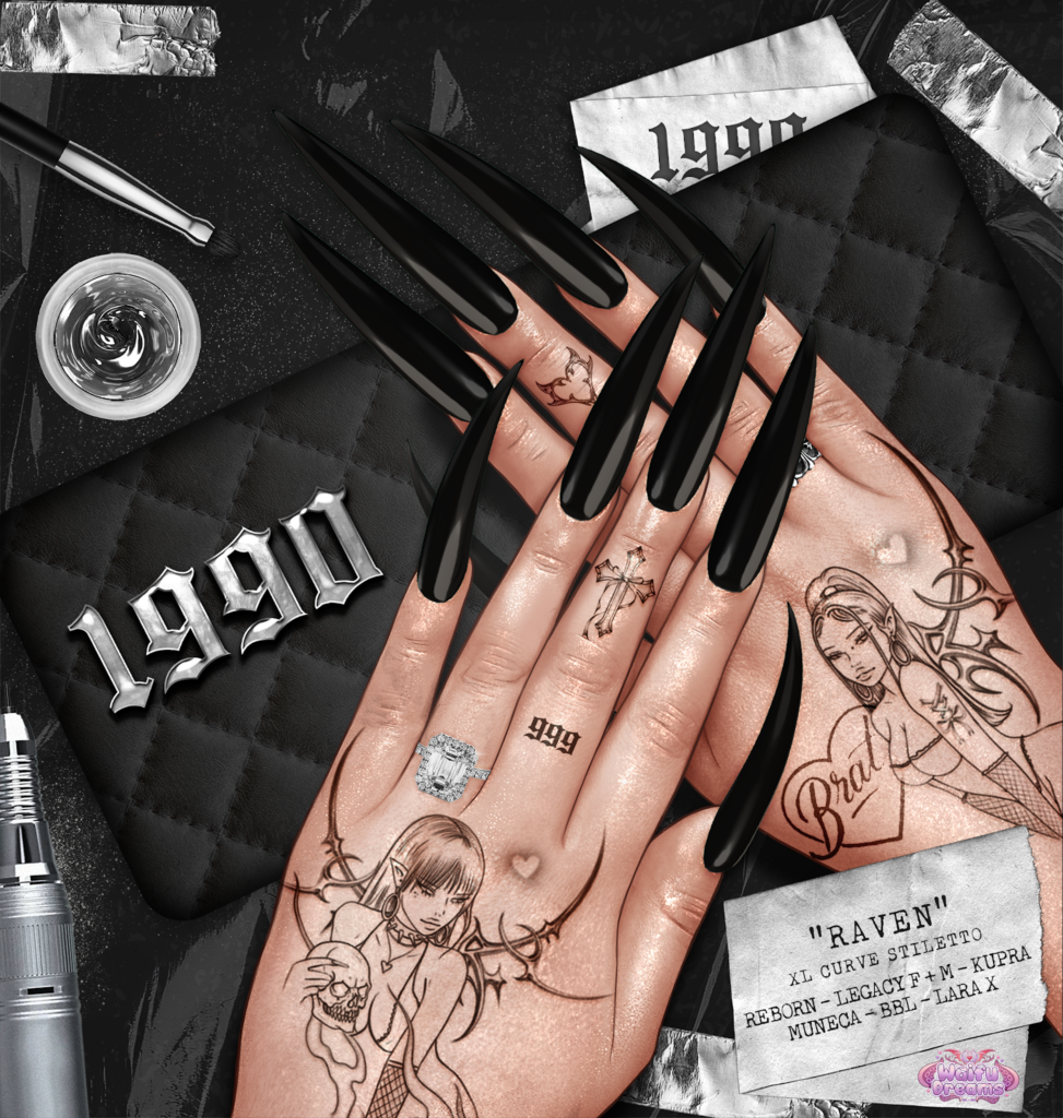 Raven Nail Set - Inithium/Legacy/MaitreyaX/Reborn/Yentements