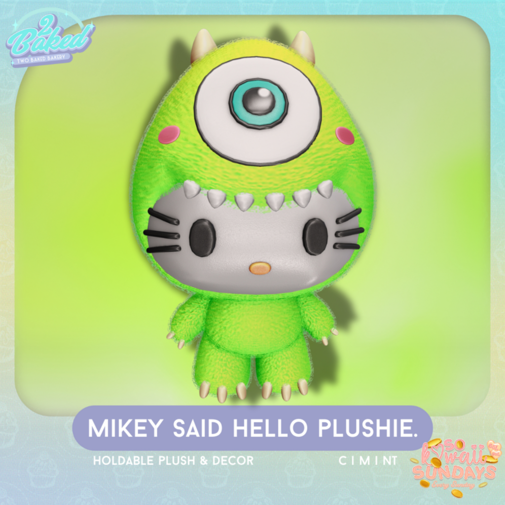 Mikey Said Hello Plushie	&lt;a href=&quot;http://maps.secondlife.com/secondlife/Dark%20Dreams/134/131/27&quot; target=&quot;_blank&quot;&gt;Teleport&lt;/a&gt;