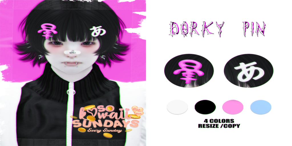 Dorky Pin	&lt;a href=&quot;http://maps.secondlife.com/secondlife/Triangulum/83/135/2566&quot; target=&quot;_blank&quot;&gt;Teleport&lt;/a&gt;