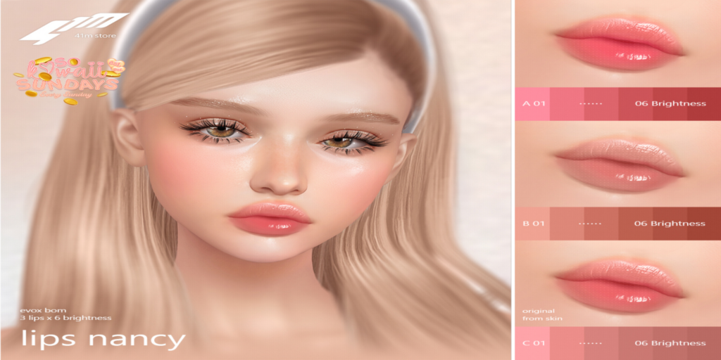 Nancy Lipstick - EvoX	&lt;a href=&quot;http://maps.secondlife.com/secondlife/Destiny%20Islands/100/100/27&quot; target=&quot;_blank&quot;&gt;Teleport&lt;/a&gt;