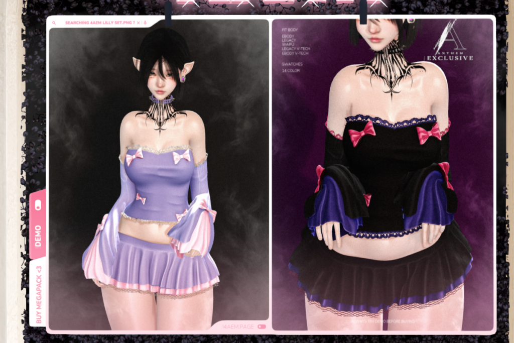 Lilly Set - Legacy/MaitreyaX/Reborn/+mods, L$599 each/L$1499 FP
