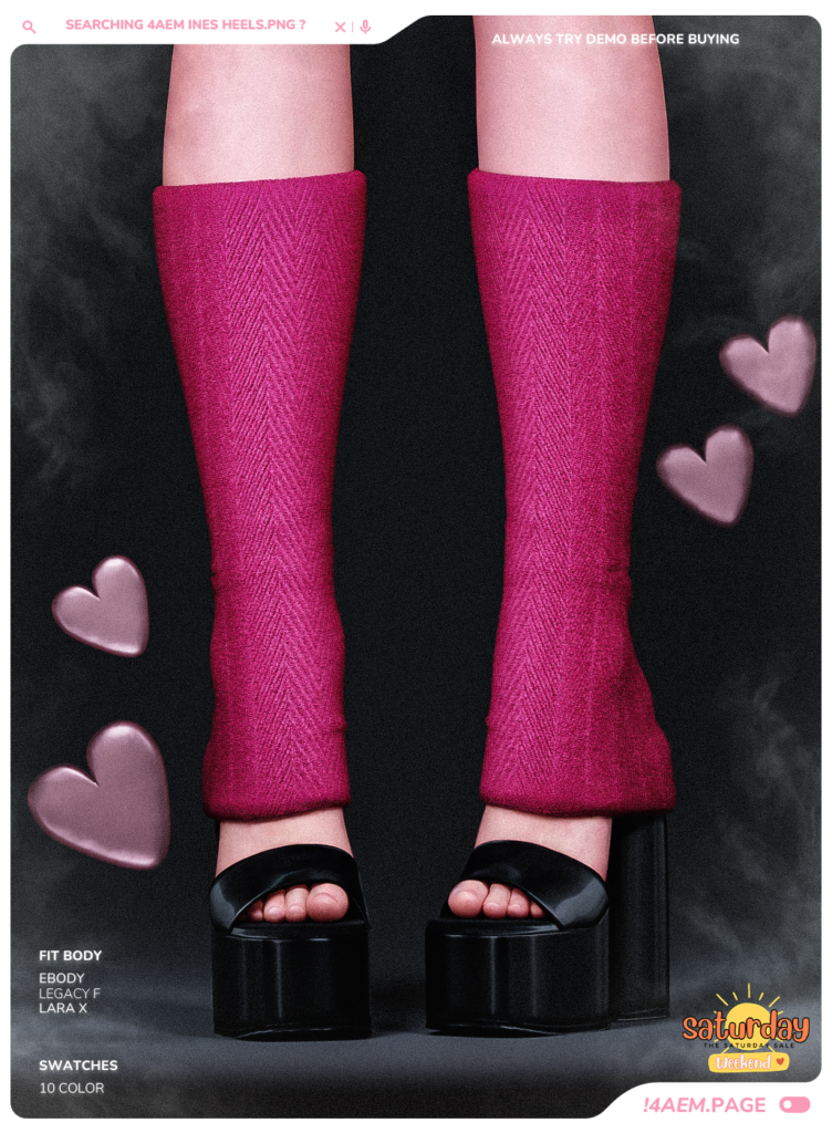Ines Heels - Legacy/MaitreyaX/Reborn	&lt;a href=&quot;http://maps.secondlife.com/secondlife/Dark%20Desires/239/180/25&quot; target=&quot;_blank&quot;&gt;Teleport&lt;/a&gt;