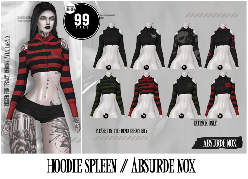 Hoodie Spleen - Ayla/Legacy/MaitreyaX/Reborn	&lt;a href=&quot;http://maps.secondlife.com/secondlife/Forever%20Land/85/148/1799&quot; target=&quot;_blank&quot;&gt;Teleport&lt;/a&gt;