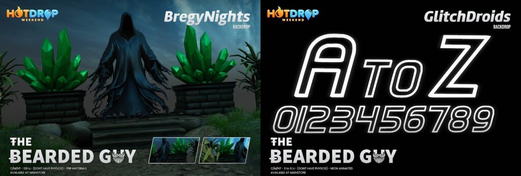 Bregy Nights Backdrop &amp; Glitch Droids Alphabet
