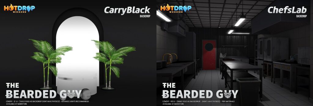 Carry Black &amp; Chefs Lab Backdrops