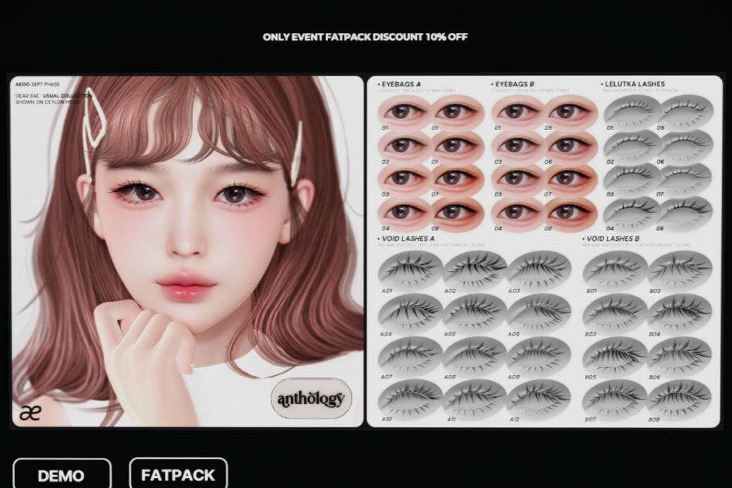 Dear Bae Collection - EvoX/Void Mirage, L$299-L$499 each/L$1335 FP