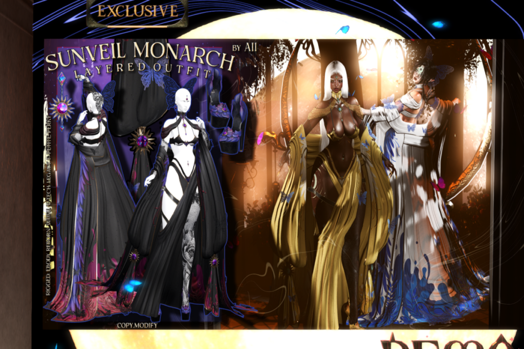 Sunveil Monarch Outfit - Reborn/+mods, L$2500