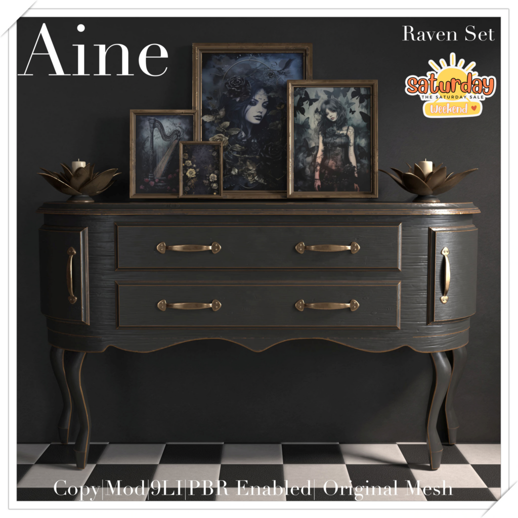 Raven Decor Set	&lt;a href=&quot;http://maps.secondlife.com/secondlife/Spirit%20Hills/128/228/22&quot; target=&quot;_blank&quot;&gt;Teleport&lt;/a&gt;