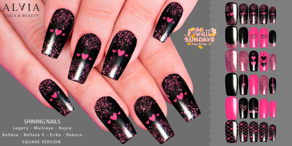 Shining Mesh Nails - see ad for fits	&lt;a href=&quot;http://maps.secondlife.com/secondlife/Mellor/99/200/27&quot; target=&quot;_blank&quot;&gt;Teleport&lt;/a&gt;