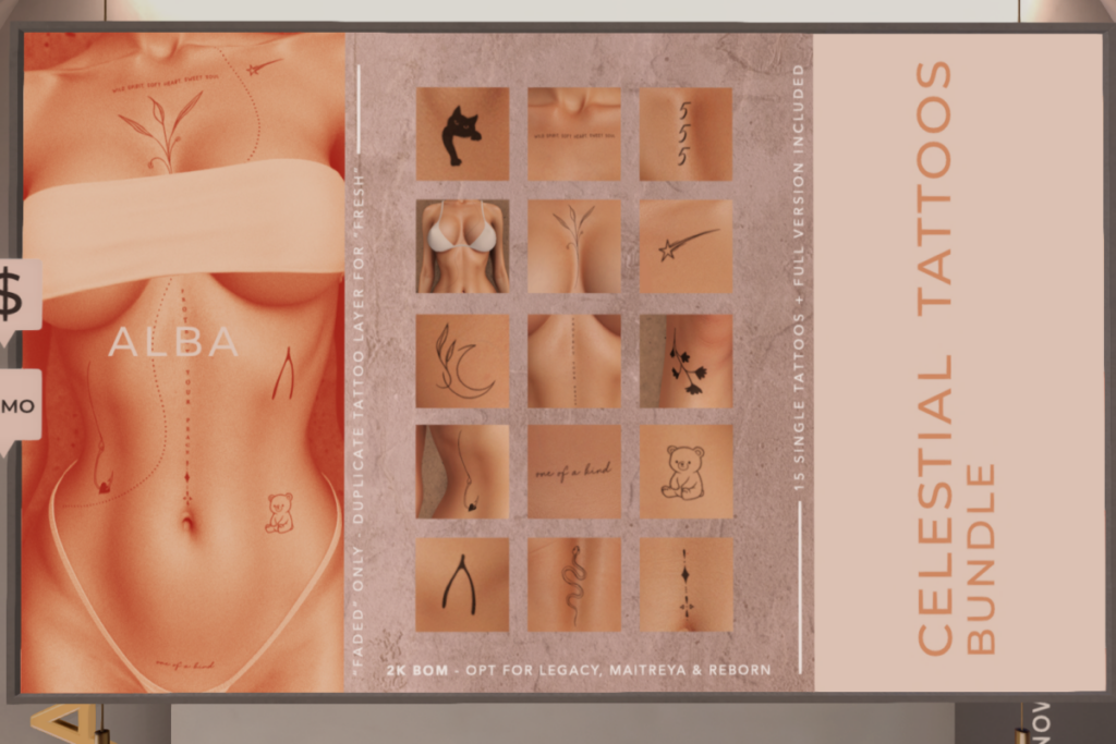 Celestial Tattoos, L$299