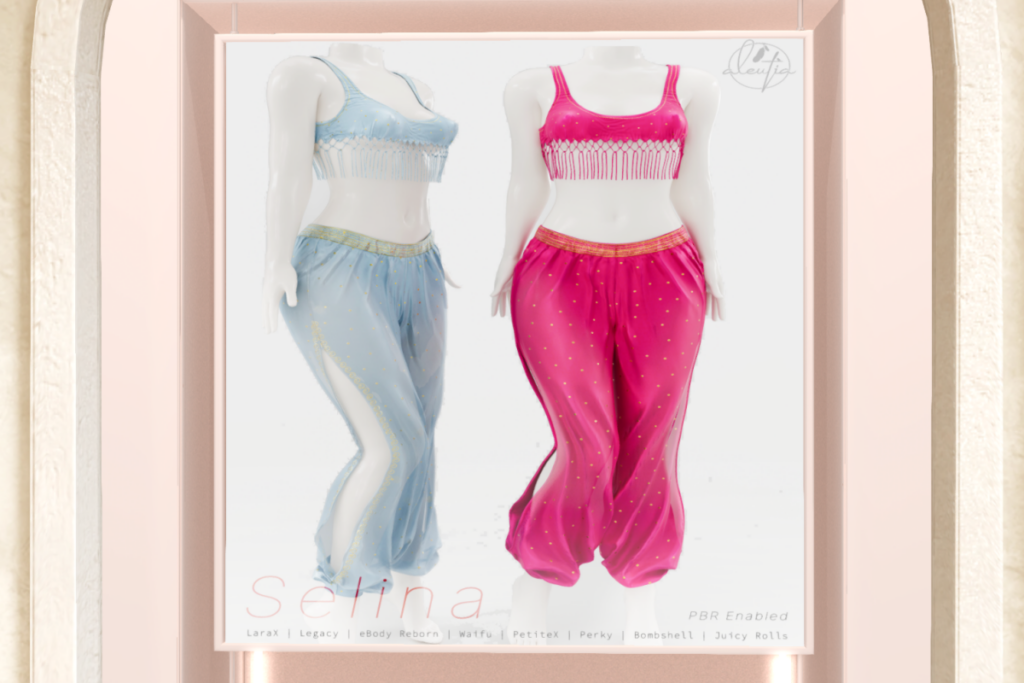 Selina Top &amp; Pants - Legacy/MaitreyaX/Reborn/+mods, L$399 each/L$1299 each FP/L$2499 MP