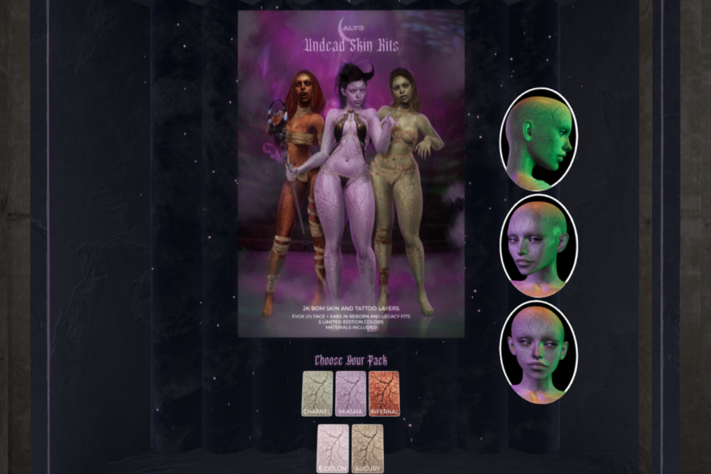 Undead Skin Kits - EvoX/Legacy/Reborn, L$550 each/L$1500 FP