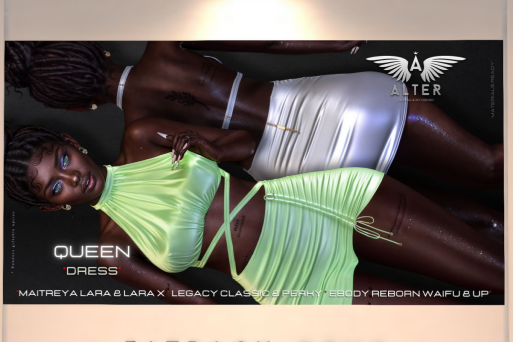 Queen Dress - Legacy/Maitreya/Reborn/+mods, L$155 each/L$555 FP