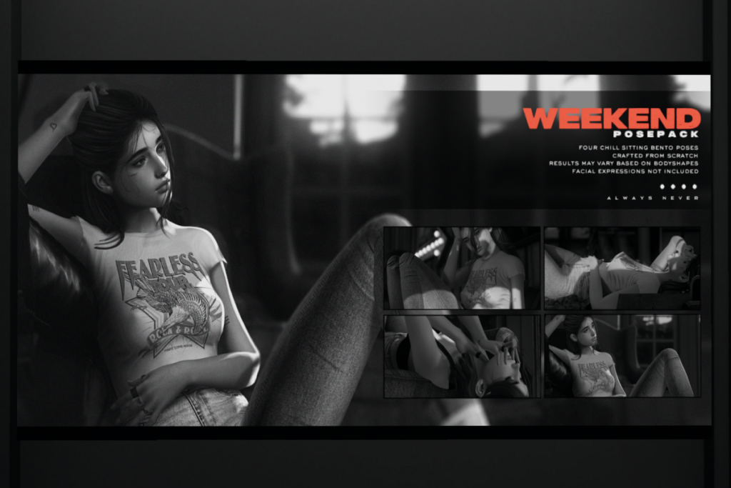 Weekend Pose Pack, L$249