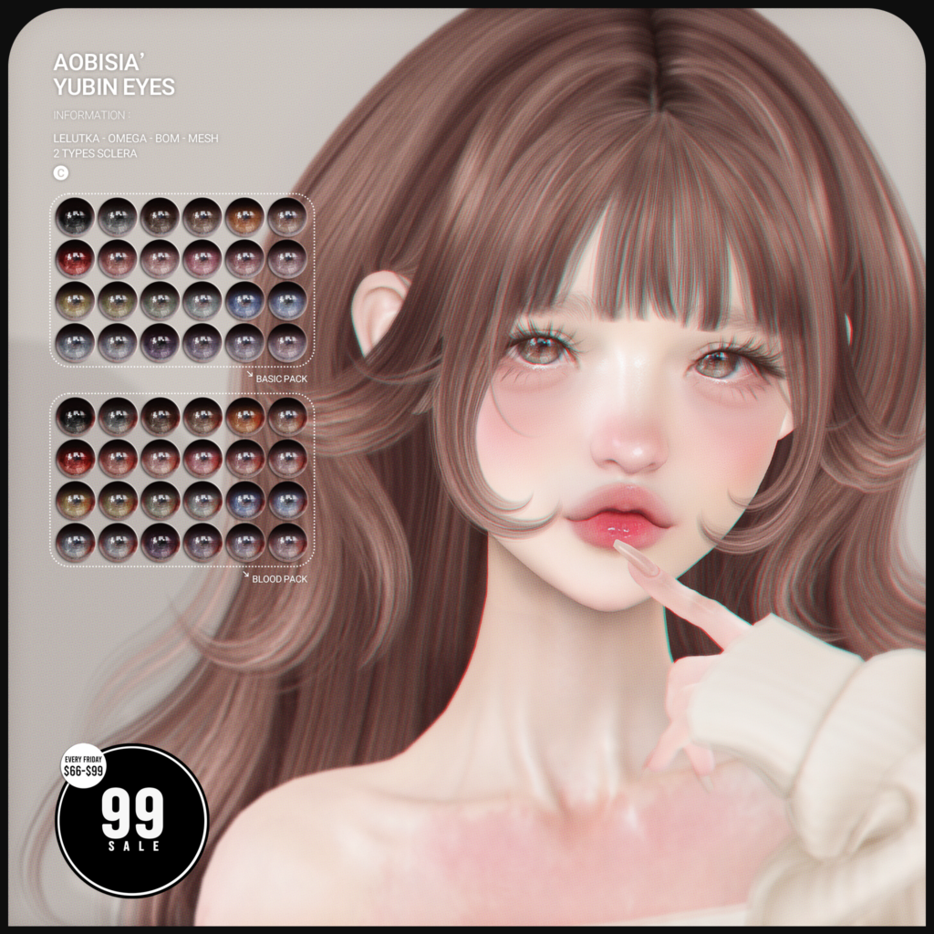 Yubin Eyes - BOM/EvoX/Mesh/Omega	&lt;a href=&quot;http://maps.secondlife.com/secondlife/Stay/88/219/850&quot; target=&quot;_blank&quot;&gt;Teleport&lt;/a&gt;