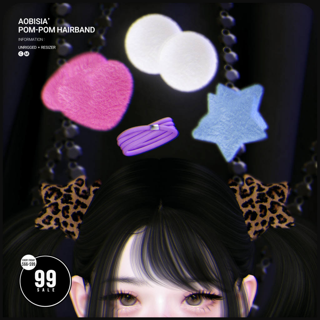 Pom-Pom Headband	&lt;a href=&quot;http://maps.secondlife.com/secondlife/Stay/88/219/850&quot; target=&quot;_blank&quot;&gt;Teleport&lt;/a&gt;