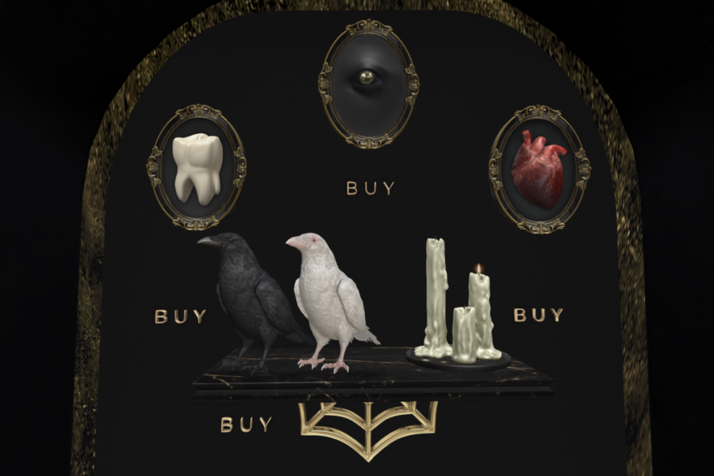 Assorted Haunted Decor, L$150-L$350 each/L$750 FP