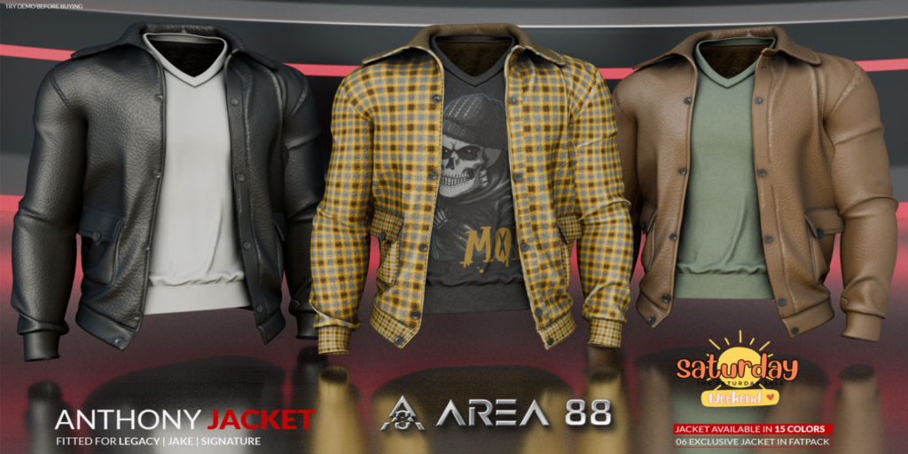 Anthony Jacket - Jake/Legacy/Signature	&lt;a href=&quot;http://maps.secondlife.com/secondlife/Birdcage/153/77/2802&quot; target=&quot;_blank&quot;&gt;Teleport&lt;/a&gt;