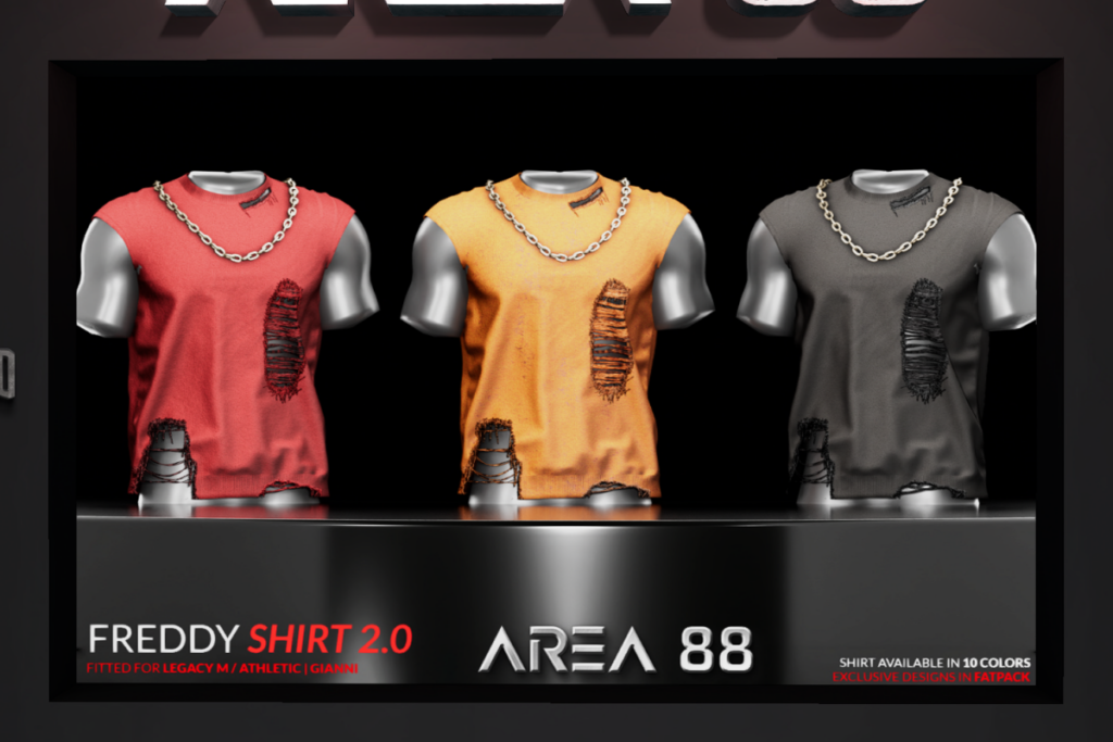 Freddy Shirt - Jake/Legacy/+mods, L$195 each/L$850 FP