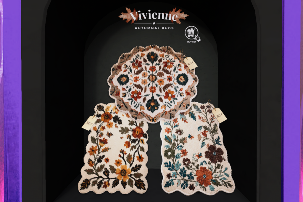 Viviene Autumnal Rugs, L$169 each