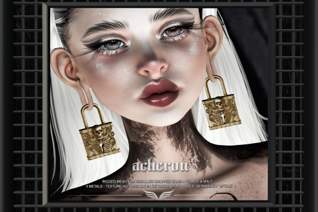 Acheron Earrings - Swallow Dropped F+M Ears, L$199 each/L$420 FP