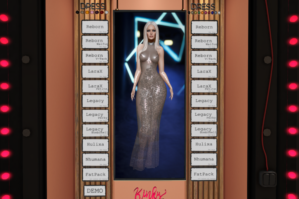 Uva Dress - Legacy/MaitreyaX/Nhumana/Reborn/+mods, L$575 each/L$2150 each FP