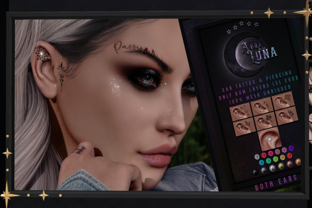 Ear Tattoo + Piercing - EvoX, L$399