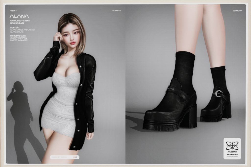Alana Dress, Jacket and Boots - Legacy/Maitreya/Reborn/+mods, L$259 each/L$1000 each FP/L$2599 MP