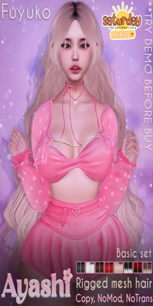 Fuyuko Hairstyle	&lt;a href=&quot;http://maps.secondlife.com/secondlife/MagnetiS/191/128/10&quot; target=&quot;_blank&quot;&gt;Teleport&lt;/a&gt;