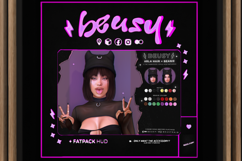 Arla Hair &amp; Beanie, L$199-L$399 each