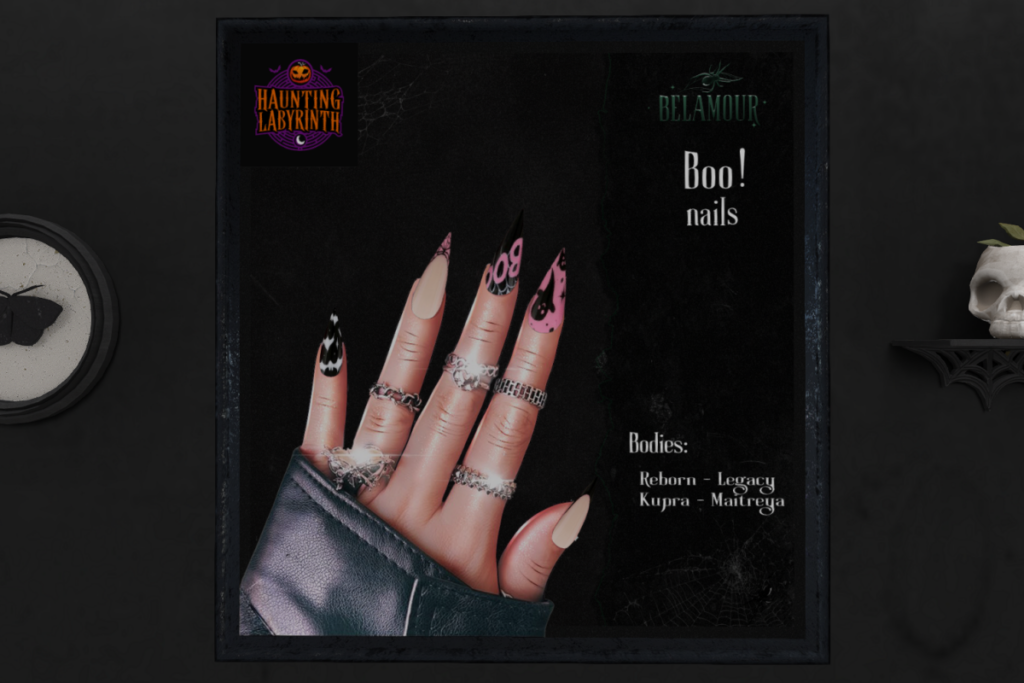Boo! Nails - Inithium/Legacy/Maitreya/Reborn, L$199