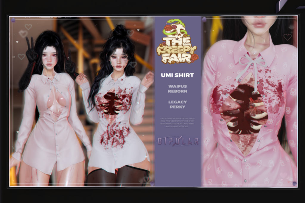 Umi Shirt - Legacy/Reborn/+mods, L$299 each/L$1199 FP