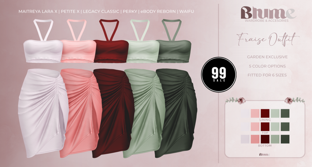 Fraise Outfit Garden - Legacy/MaitreyaX/Reborn/+mods	&lt;a href=&quot;http://maps.secondlife.com/secondlife/Bruschetta/149/41/1301&quot; target=&quot;_blank&quot;&gt;Teleport&lt;/a&gt;