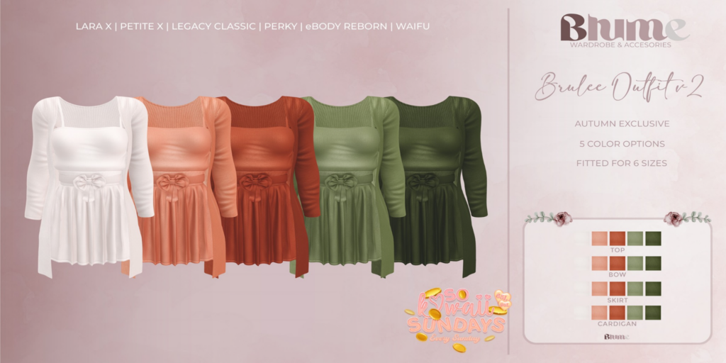 Brulee Outfit v2 Autumn - Legacy/MaitreyaX/Reborm/+mods	&lt;a href=&quot;http://maps.secondlife.com/secondlife/Bruschetta/149/46/1301&quot; target=&quot;_blank&quot;&gt;Teleport&lt;/a&gt;