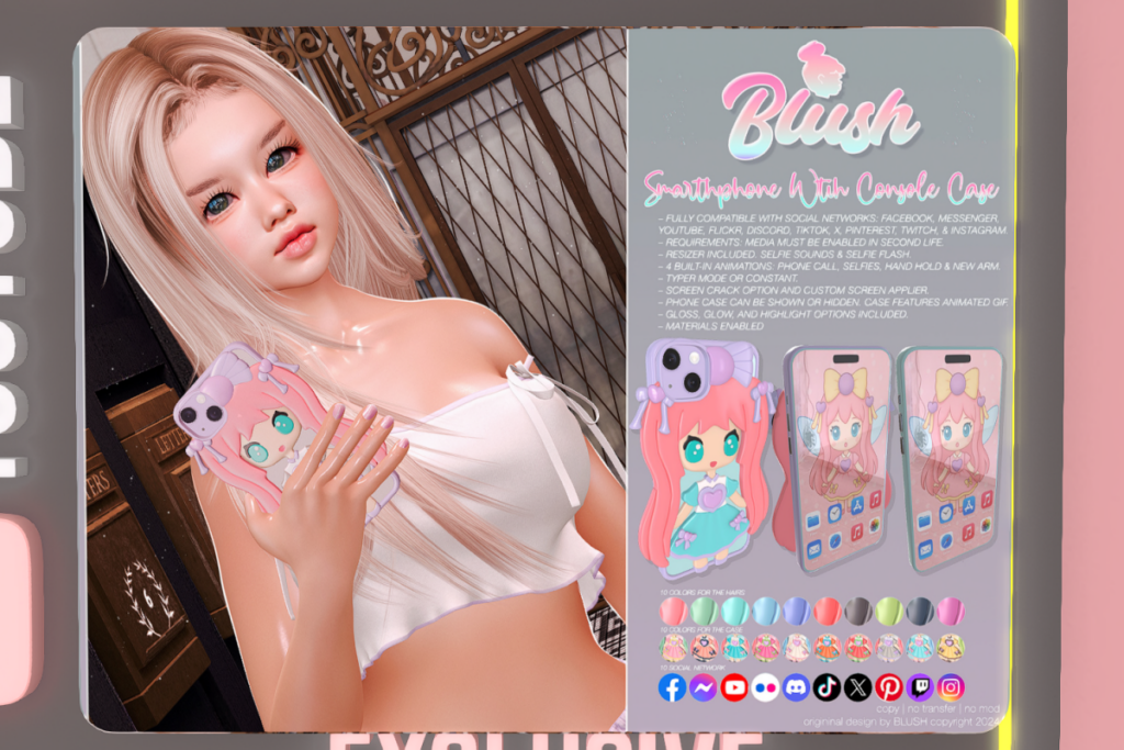 Smartphone With Kawaii Princess Case, L$199