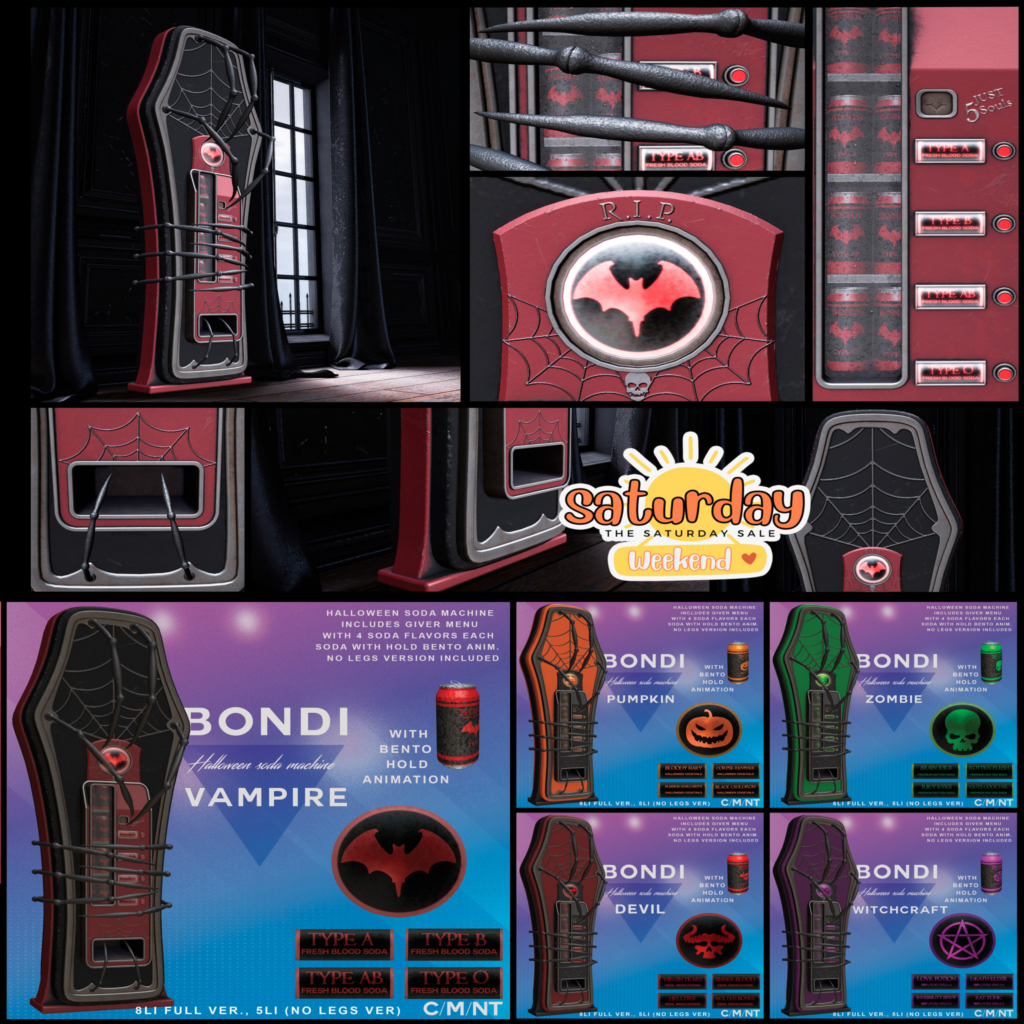Vampire Halloween Soda Machine	&lt;a href=&quot;http://maps.secondlife.com/secondlife/Daydreaming/19/66/22 &quot; target=&quot;_blank&quot;&gt;Teleport&lt;/a&gt;