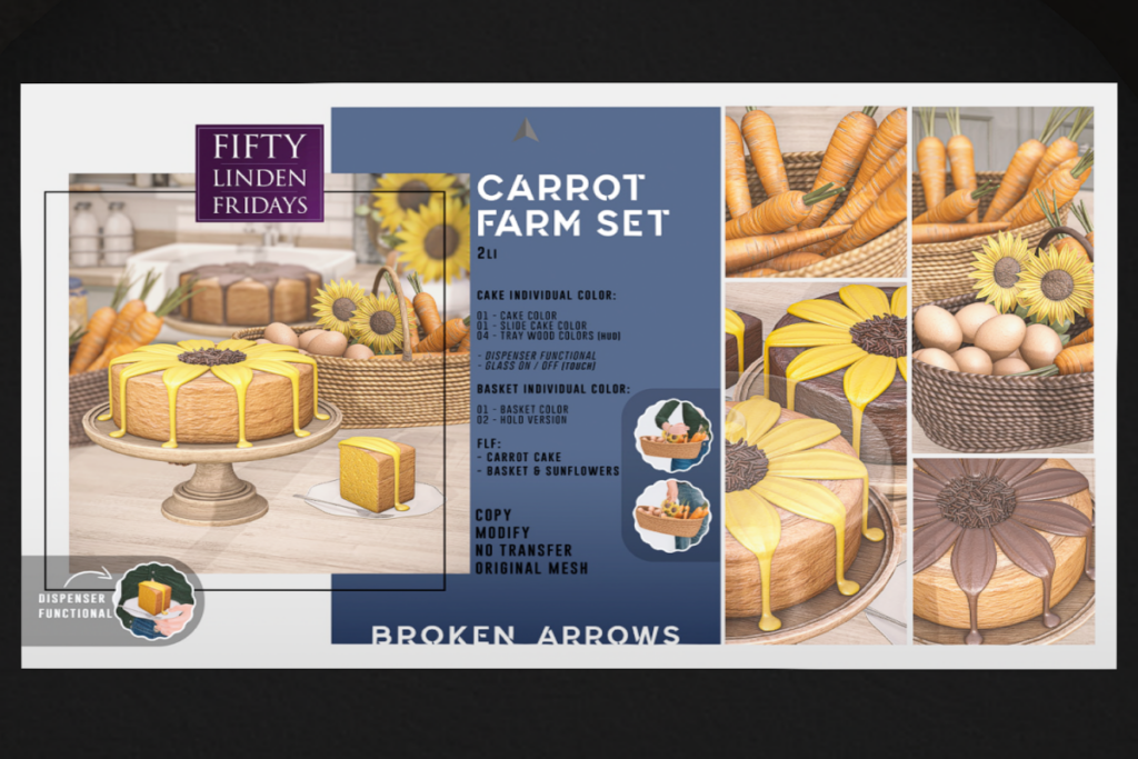 Carrot Farm Set	&lt;a href=&quot;http://maps.secondlife.com/secondlife/AM%20corporate/93/83/1508&quot; target=&quot;_blank&quot;&gt;Teleport&lt;/a&gt;